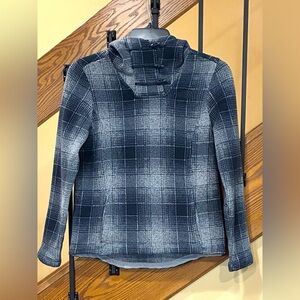 The North Face Women's Crescent Moon Hooded Pullover Gray Plaid SZ. SM Women’s